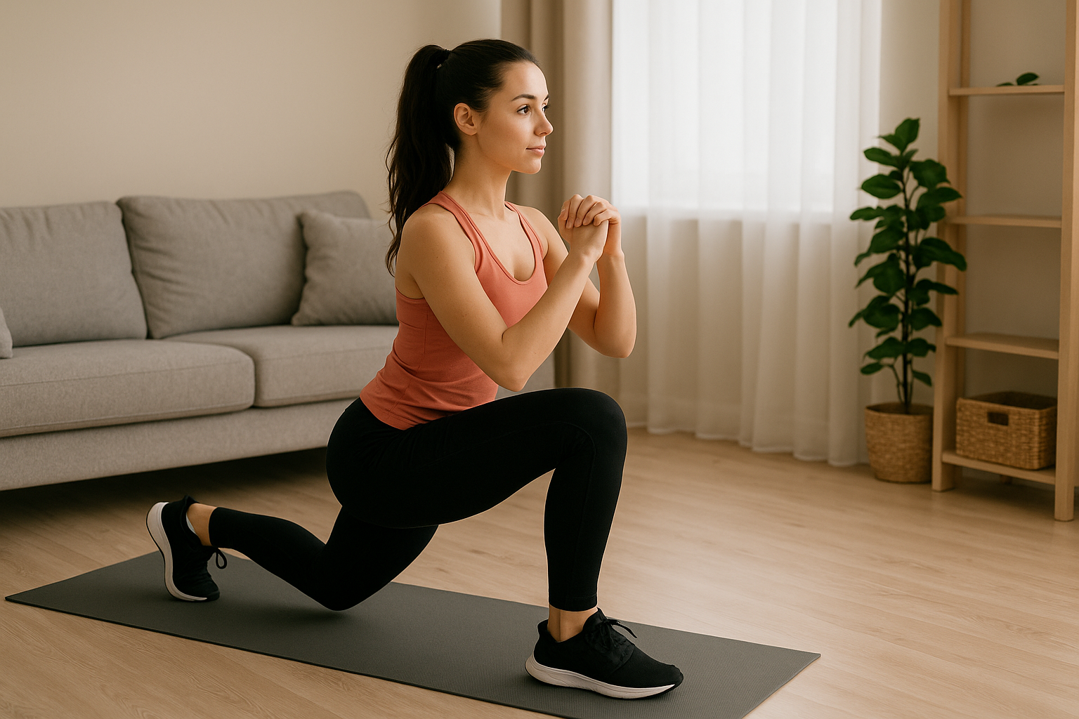 вправа від целюліту на стегнах – випади вперед